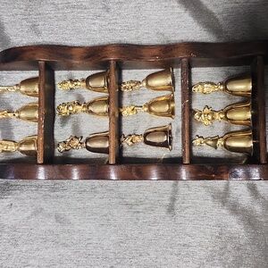 Disneys Set of 12 Gold Plated  Snow White And Seven Dwarfs Bells